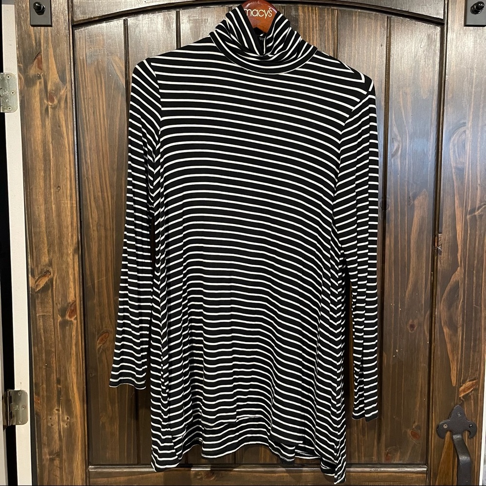 Long sleeve mock neck mini dress